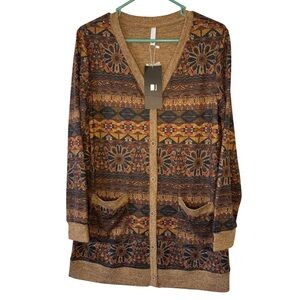 3/$20 JWD Long Sleeve Button Up Floral Cardigan